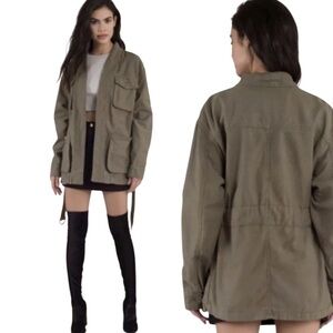 NWOT Free People Army Green In Our Nature
Oversized Belted Cargo Jacket …